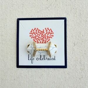 *Howlite Geo Bar Focal Charm* KEEP COLLECTIVE Retired Calming